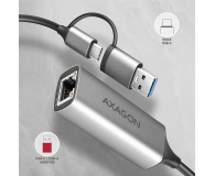 Axagon ADE-TXCA USB-C + USB-A gigabit ethernet adapter - 1485409 - zdjęcie 3